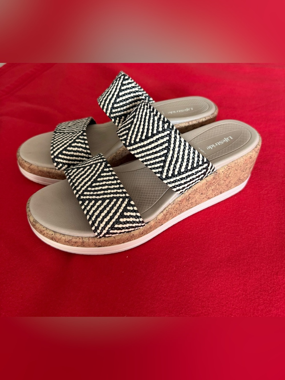 Lifestride Resort Platform Slide Sandal size 8